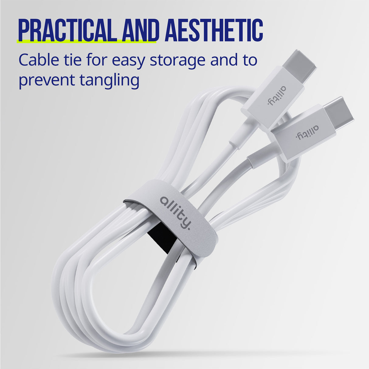 Allity cable AUC-03 USB-C - USB-C 1.0 m 60W white