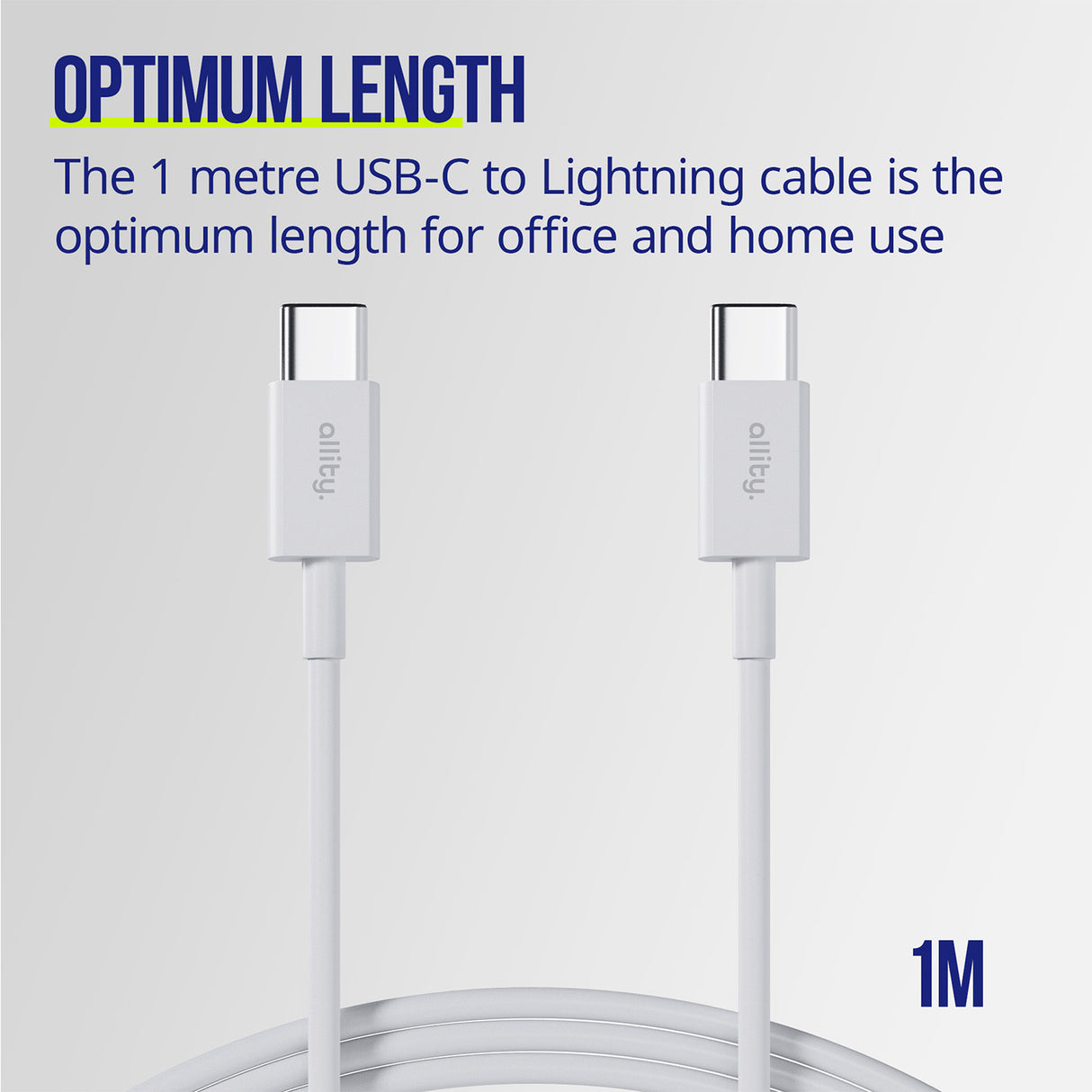 Allity cable AUC-03 USB-C - USB-C 1.0 m 60W white