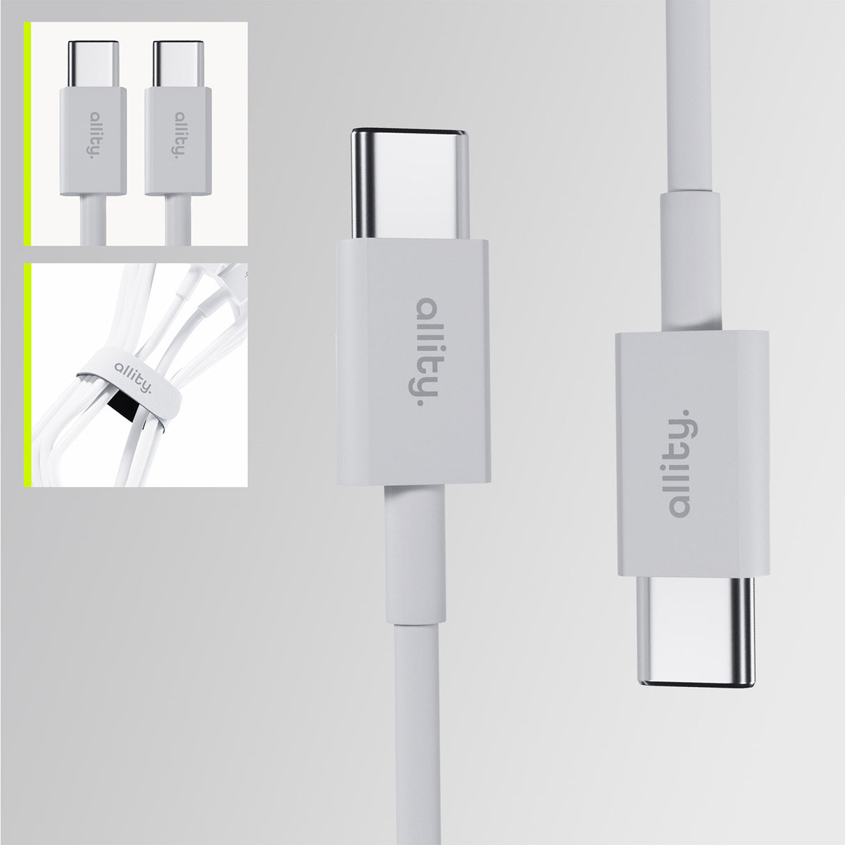 Allity cable AUC-03 USB-C - USB-C 2.0 m 60W white