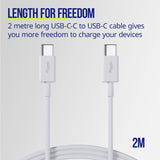 Allity cable AUC-03 USB-C - USB-C 2.0 m 60W white