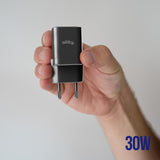 Allity wall charger GaN PD QC ATC-01-30WAC 1x USB-C 1x USB-A 30W black