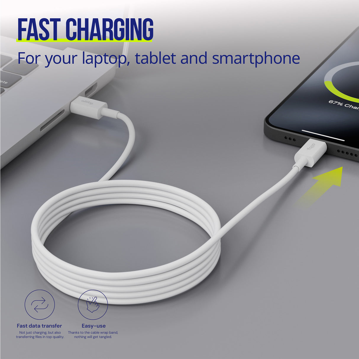 Allity cable AUC-03 USB-C - USB-C 1.0 m 100W white