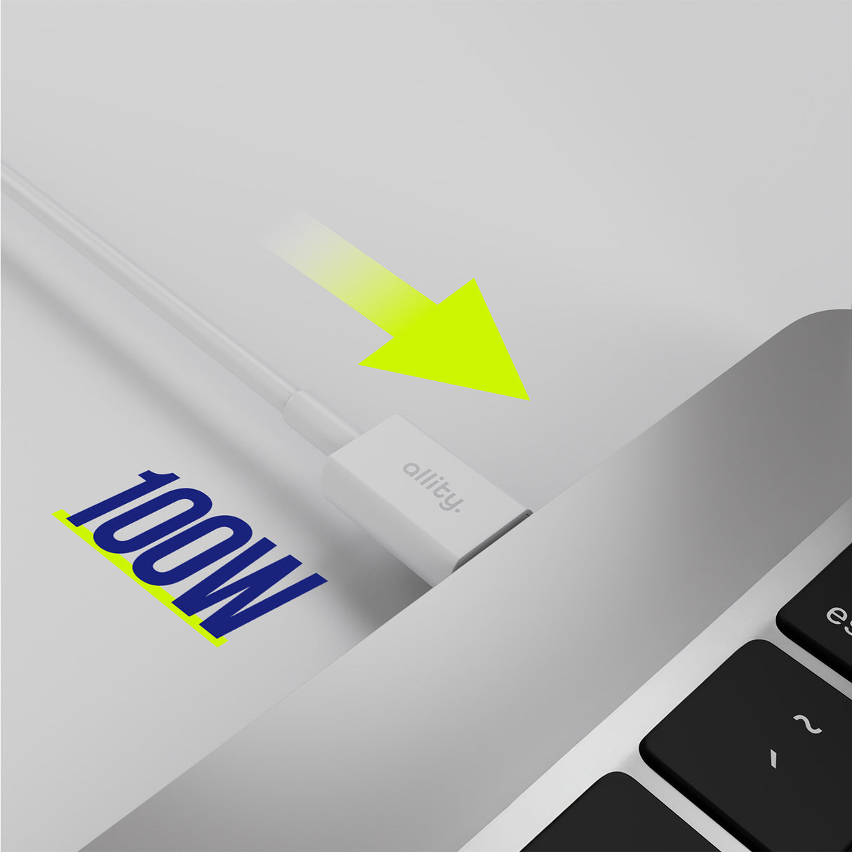 Allity cable AUC-03 USB-C - USB-C 2.0 m 100W white