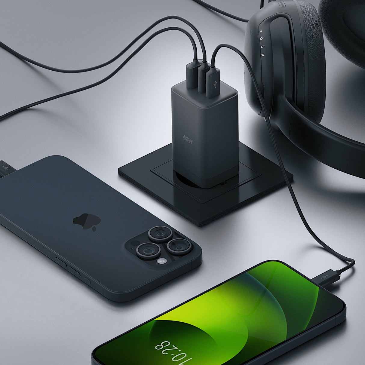 Allity wall charger GaN PD QC ATC-01-65WACC 2x USB-C 1x USB-A 65W black