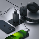 Allity wall charger GaN PD QC ATC-01-65WACC 2x USB-C 1x USB-A 65W black