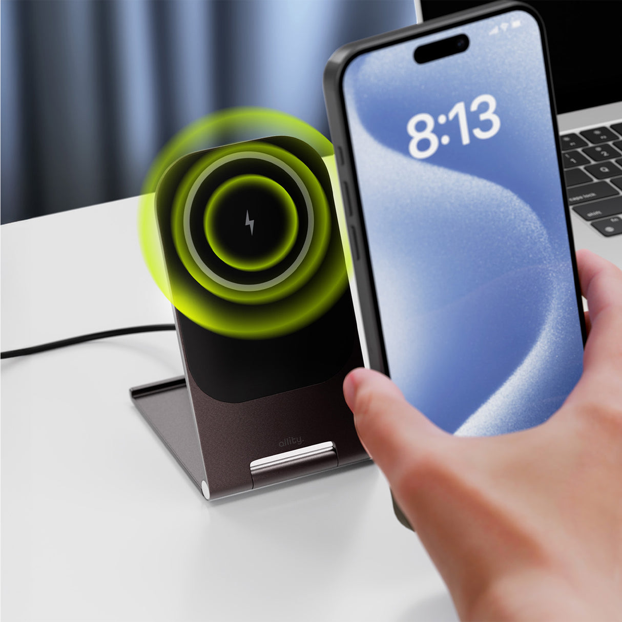 Allity AWC-200-15WMS wireless charger 15W graphite