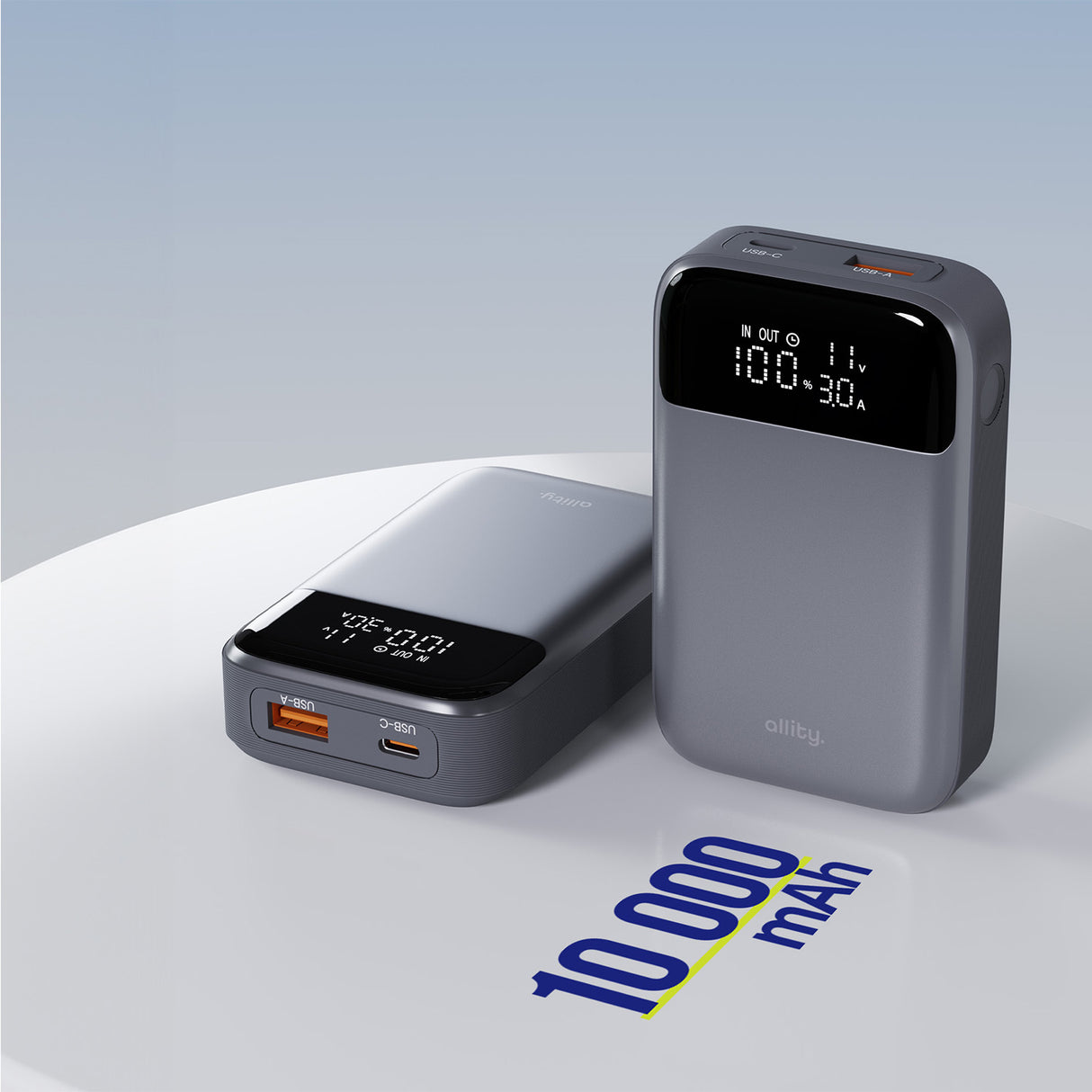 Allity power bank APB-200 PD QC 33W 10000 mAh gray