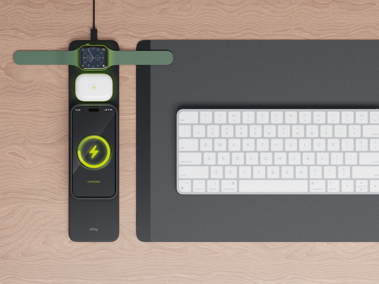 Allity Laptop pad with detachable 3in1 wireless charger 15W ALP-100