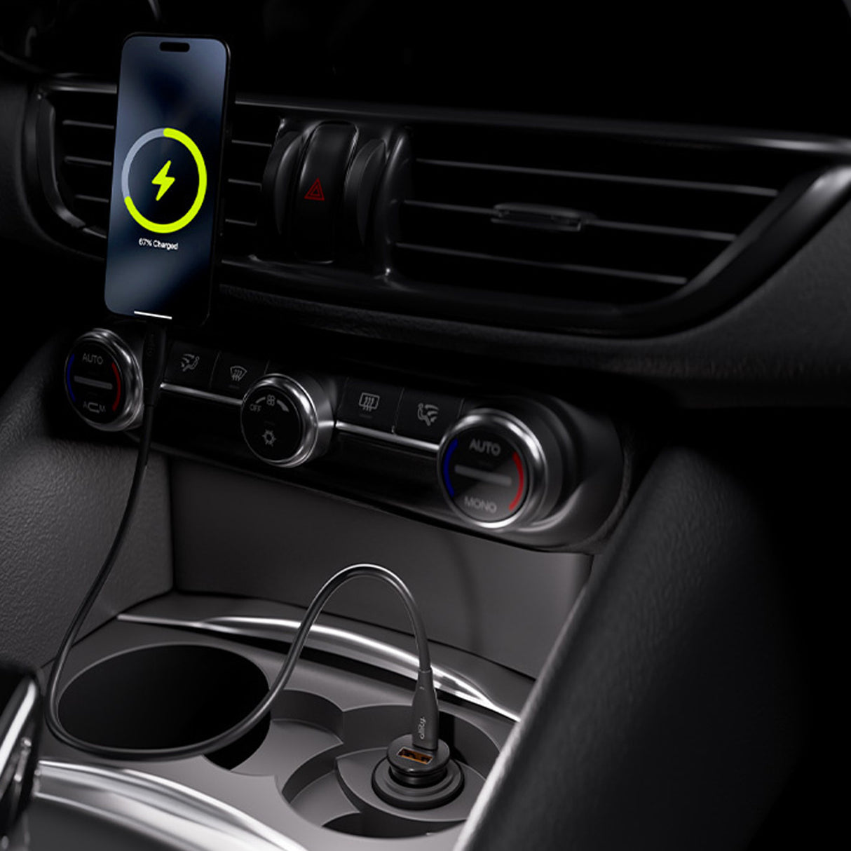 Allity car charger ACC-100-30WAC 1x USB-C 1x USB-A 30W black