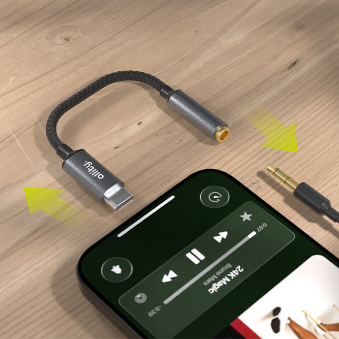 Allity adapter ABA-200 USB-C do jack 3,5mm grey