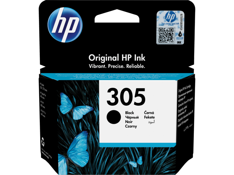 HP 305 sort blækpatron