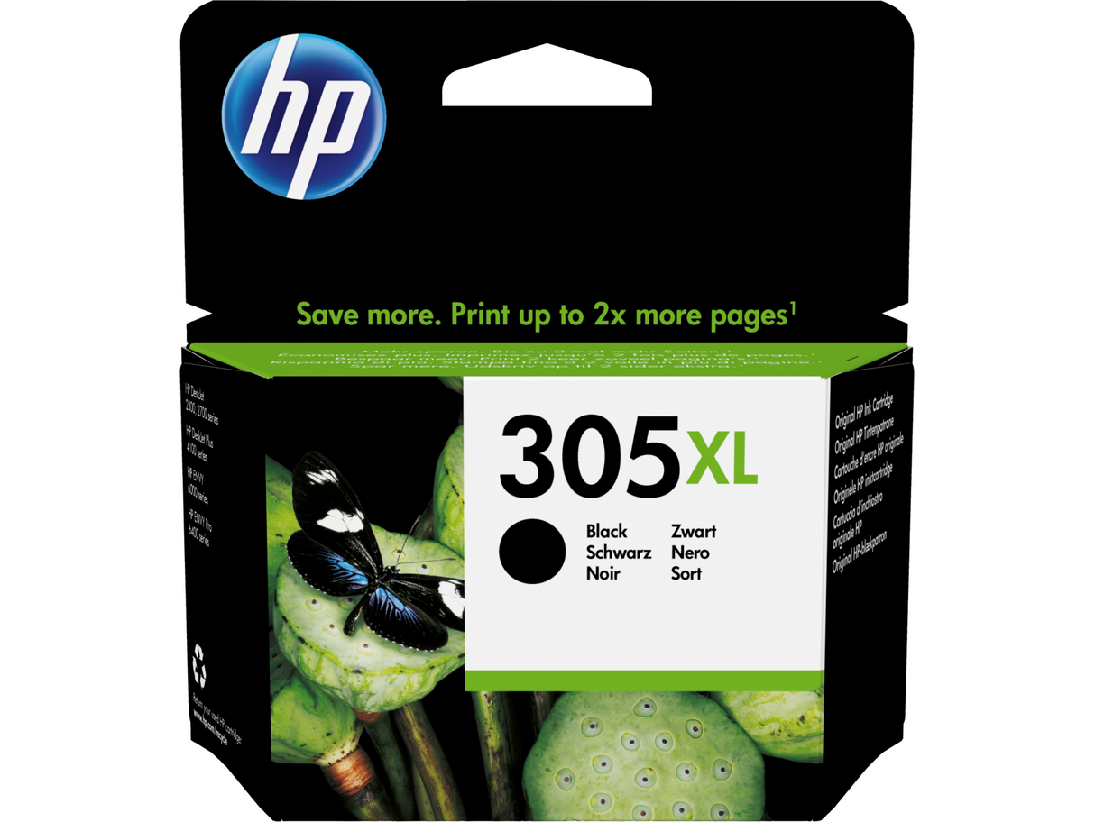 HP 305XL sort blækpatron med høj kapacitet