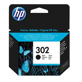 HP 302 black ink cartridge, blistered