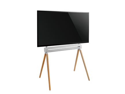 Sinox TV gulvstand. 60"-75". Lyst træ/hvid