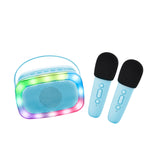 Lalarma Karaoke with lights and two microphone - Blue