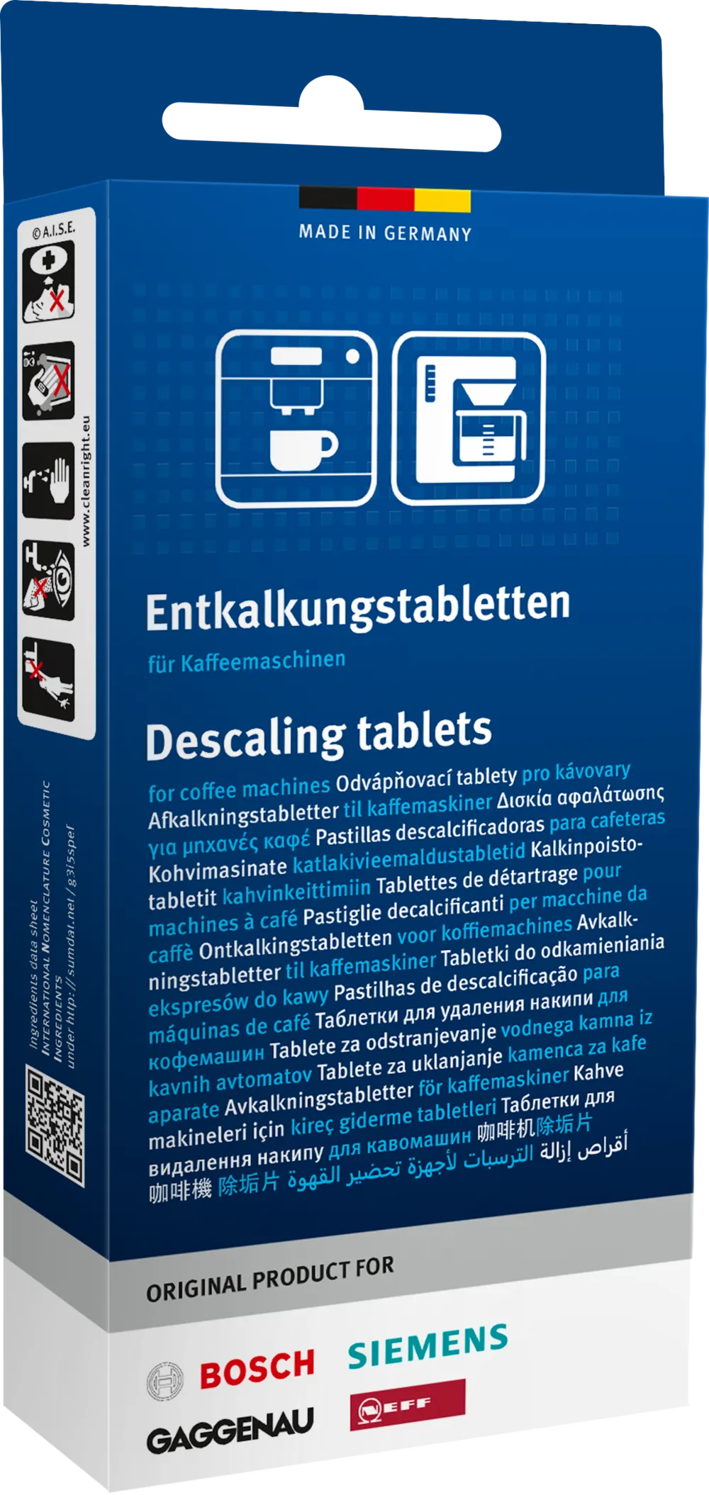 AFKALKNINGSTABLETTER TIL KAFFEMASKINER OG ELKEDLER, 3X36GRAM