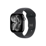 Apple Watch Series 11 (2025) GPS 46mm Jet Black Alu Case, sort sportsbånd S/M EU MEUW4