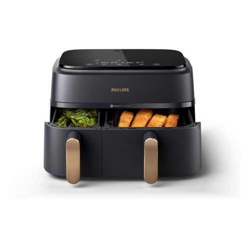 Philips Airfryer 3000-serien med dobbelt kurv NA35200, 9L sort EU
