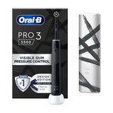 Oral-B Elektrisk tandbørste Pro 3 3500 Sensitiv ren roterende/oscillerende/pulserende designudgave, sort EU