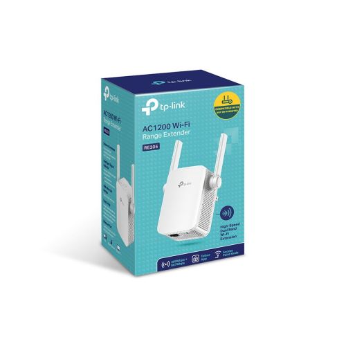 TP-Link Range Extender RE305 AC1200 Trådløst dobbeltbånd, 1200Mbps, 802.11ac, hvid EU