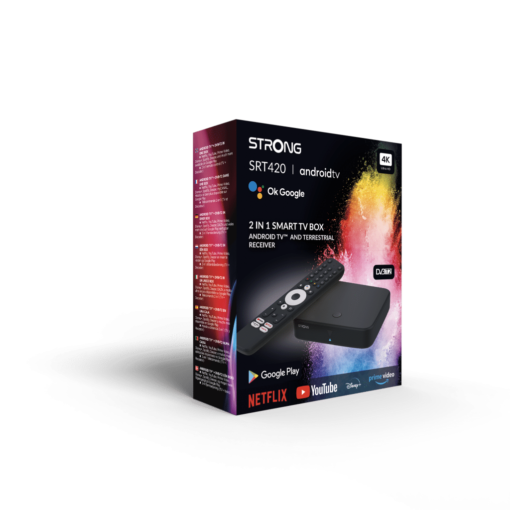 Strong SRT420 DVB-T2 modtager med Android TV