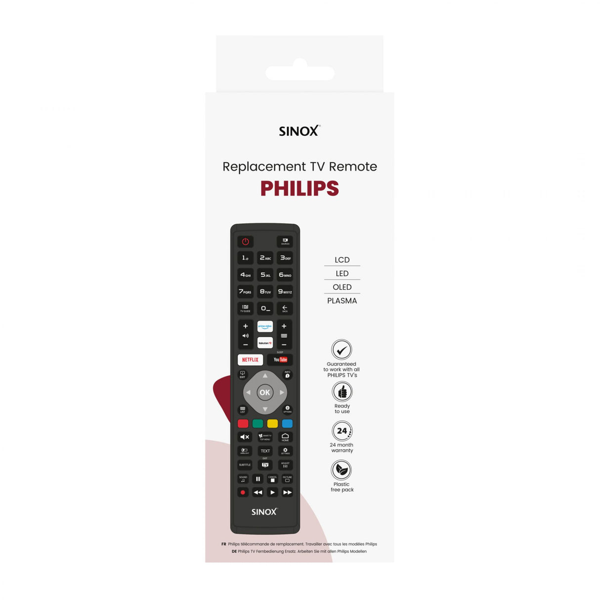 Erstatningsfjernbetjening der passer til alle Philips TV