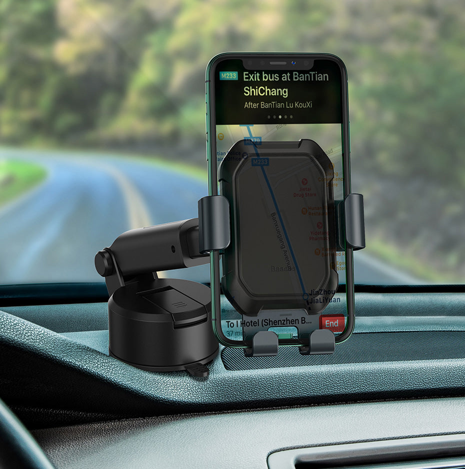 Gravity car mount for Baseus Tank phone with suction cup (sort)