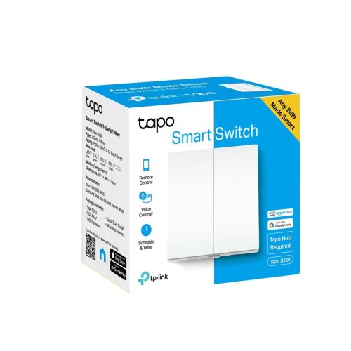 TP-Link Smart Wall Switch Double Tapo S220 trådløs hvid EU