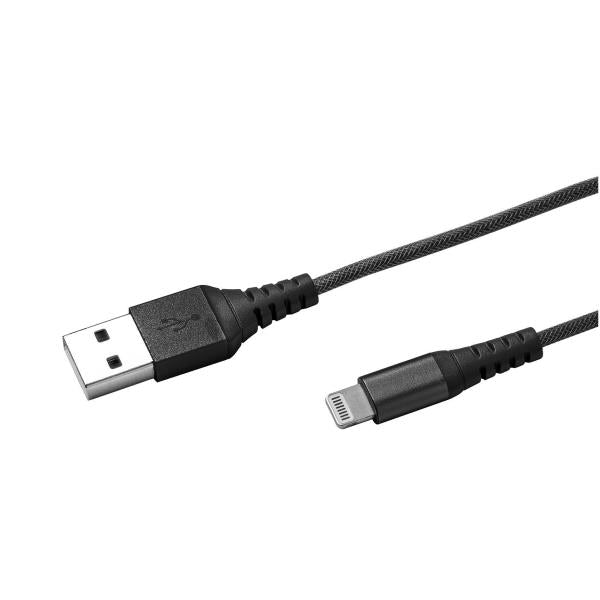Celly USB-A to Lightning Nylon Cable 12W Black (1M)