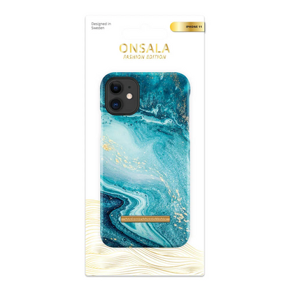 ONSALA COLLECTION Mobil Cover Soft Blue Sea Marble iPhone 11