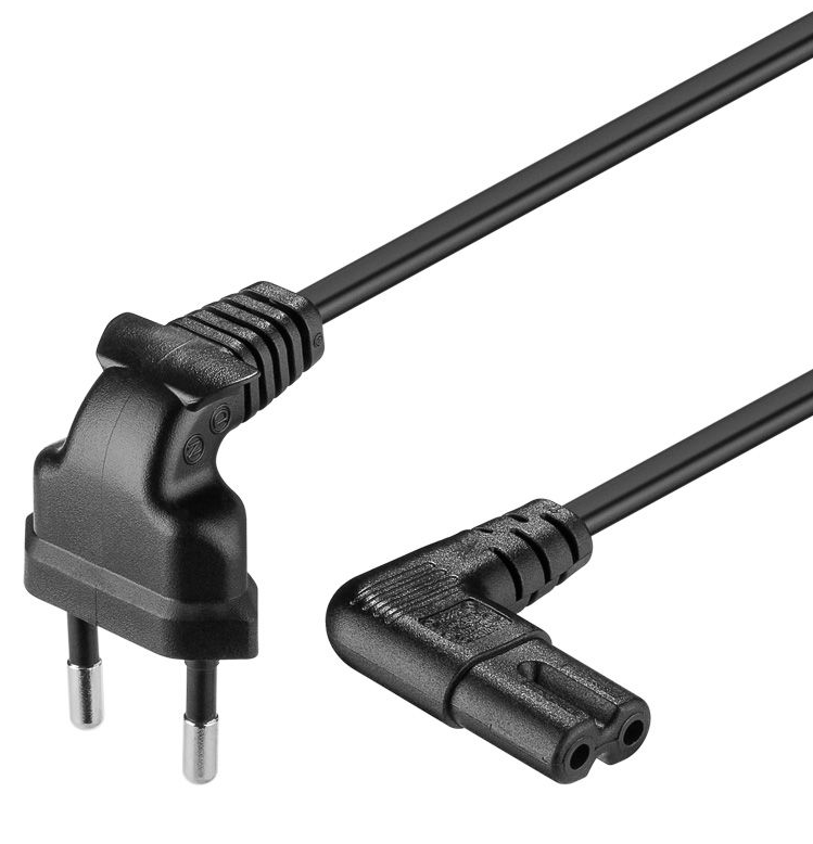 EURO NETLEDNING M/8-TALS STIK, VINKEL, SORT 3,0M