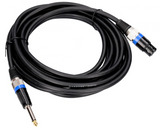 6,35mm jack hanstik mono/3pol XLR-hunstik 5,0m