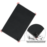Lenovo Tab M10 (Gen 3) 10,1" 328F Trifold Stand Tablet Case Microfiber Auto Wake/Sleep Magnetisk lukning Anti-ridse beskyttelsescover - Sort
