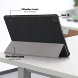 Lenovo Tab M10 (Gen 3) 10,1" 328F Trifold Stand Tablet Case Microfiber Auto Wake/Sleep Magnetisk lukning Anti-ridse beskyttelsescover - Sort