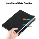 Lenovo Tab M10 (Gen 3) 10,1" 328F Trifold Stand Tablet Case Microfiber Auto Wake/Sleep Magnetisk lukning Anti-ridse beskyttelsescover - Sort
