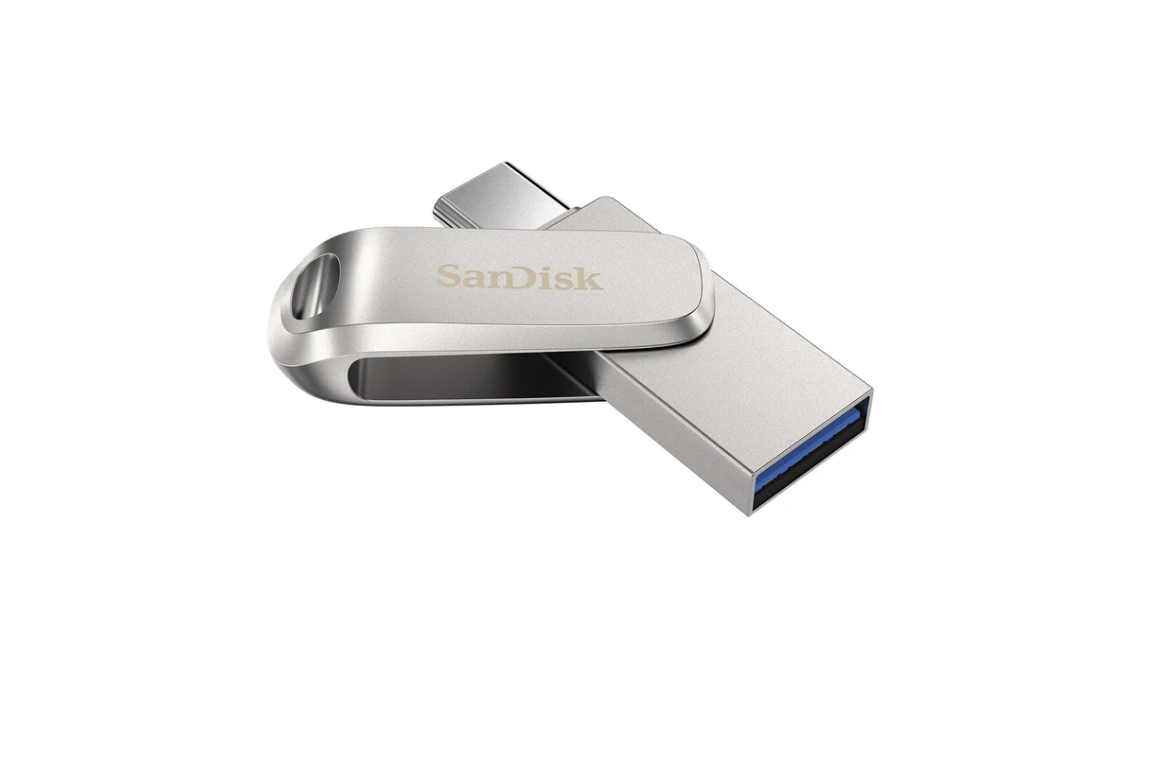 SanDisk Ultra Dual Drive Luxe 32GB USB 3.1 Gen 1 / USB-C Sølv