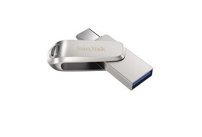 SanDisk Ultra Dual Drive Luxe 32GB USB 3.1 Gen 1 / USB-C Sølv