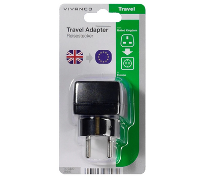 Vivanco UK To Europe Travel Adapter