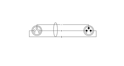 1,0 M, NEUTRIK KABEL XLR HUN/ XLR HAN SORT