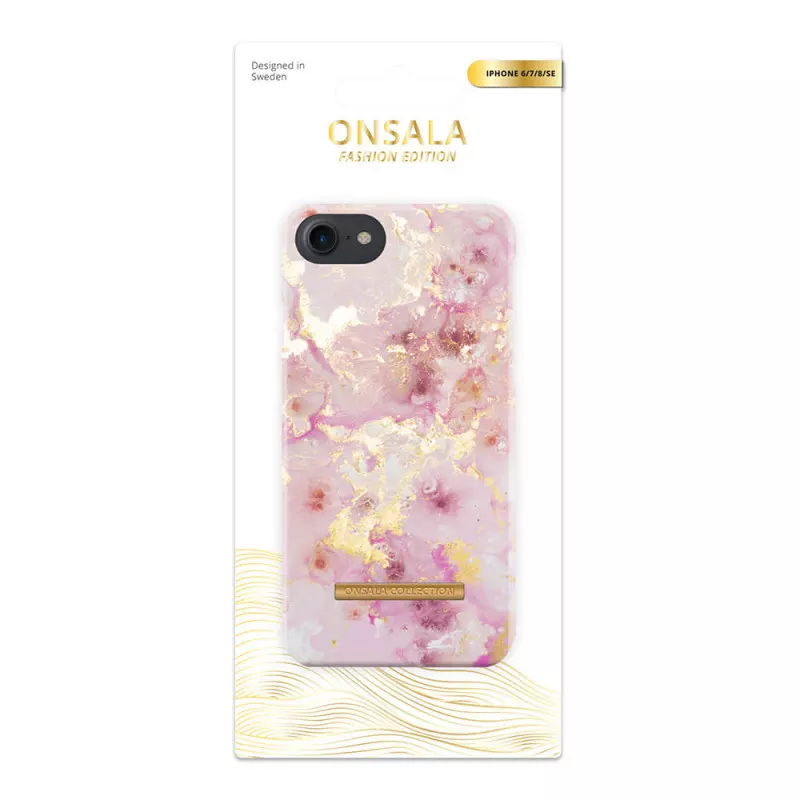 MOBILCOVER SHINE ROSEGOLD MARBLE IPHONE 6/7/8/SE2020/22