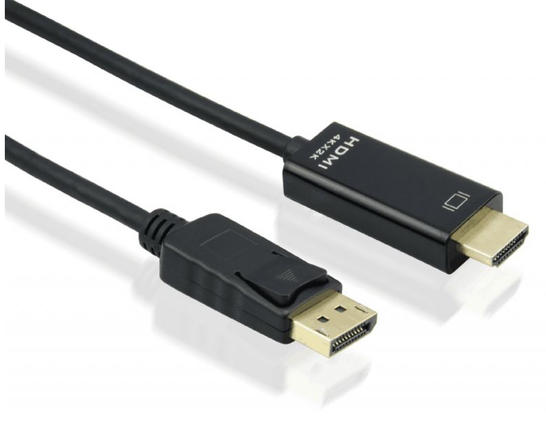 DISPLAYPORT 1.2 HANSTIK > HDMI-2.0 HANSTIK SORT 4K2K@60HZ 3M