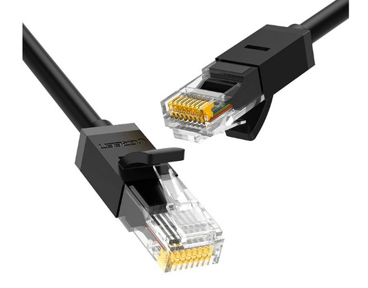 Ugreen kabel internet netværkskabel Ethernet patchcord RJ45 Cat 6 UTP 1000Mbps 2m sort