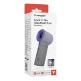 Verbatim Cool 'n' Go Aqua Breeze Handheld Fan Grey/Purple