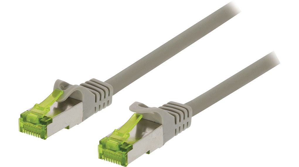 PATCHKABEL CAT7, RJ45, S/FTP (PIMF), GRÅ, 5M, LSOH