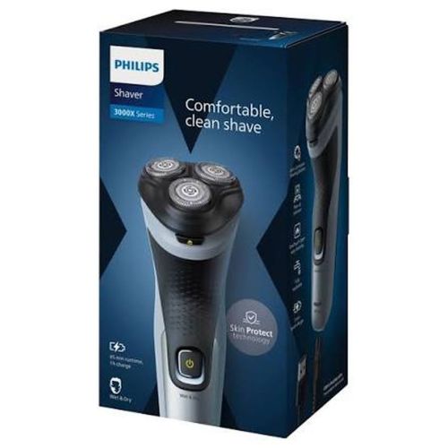 Philips elektrisk barbermaskine 3000X serie X3063/00 Wet & Dry Black EU