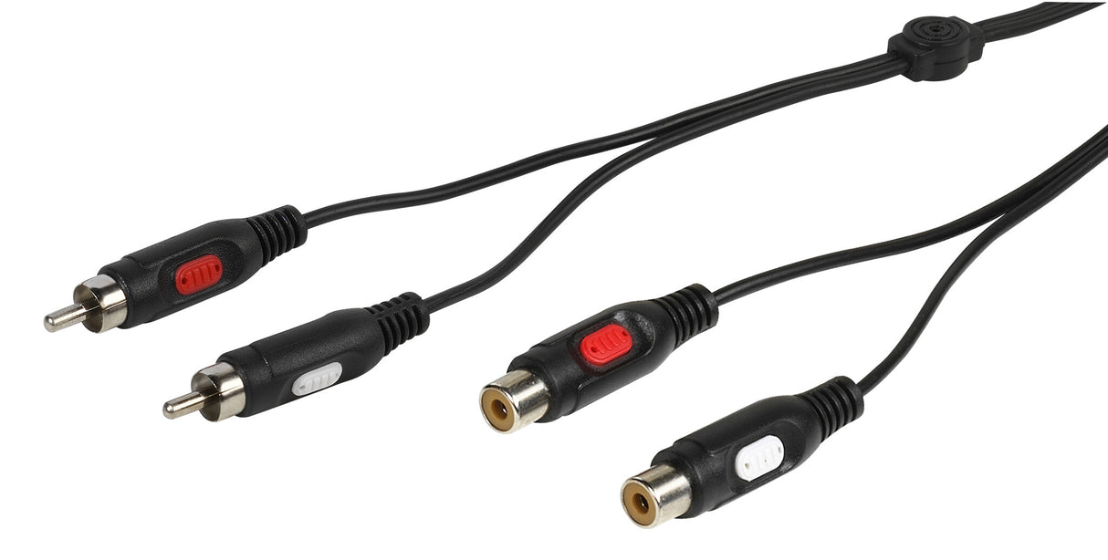 Vivanco 46/01 25 lydkabel 2,5 m 2 x RCA Sort