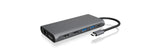 ICY BOX IB-DK4050-CPD Wired USB 3.2 Gen 1 (3.1 Gen 1) Type-C Anthracite