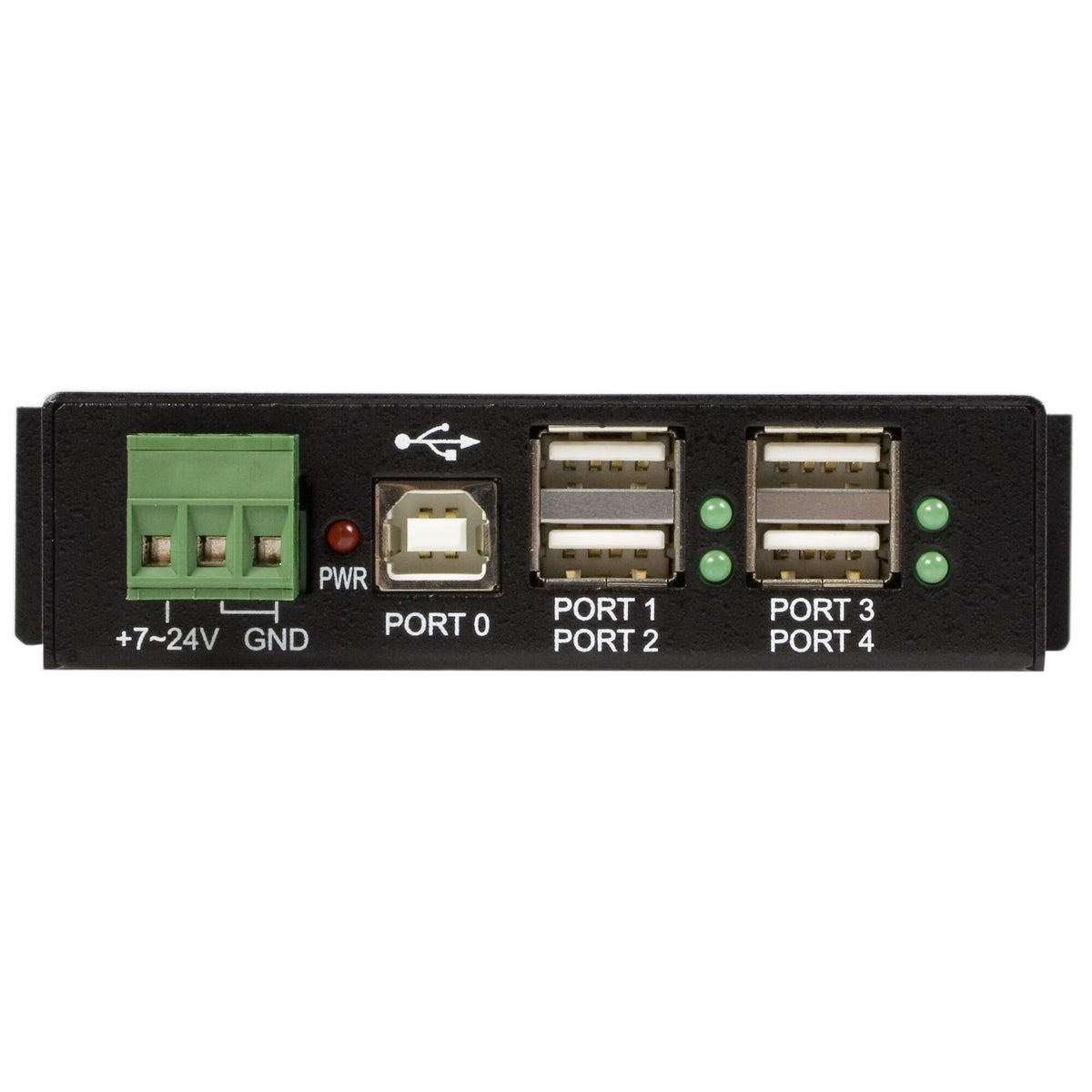 StarTech.com Rackmount USB 2.0 Hub - 4 Port Rugged Industrial USB 2.0 Hub Sort