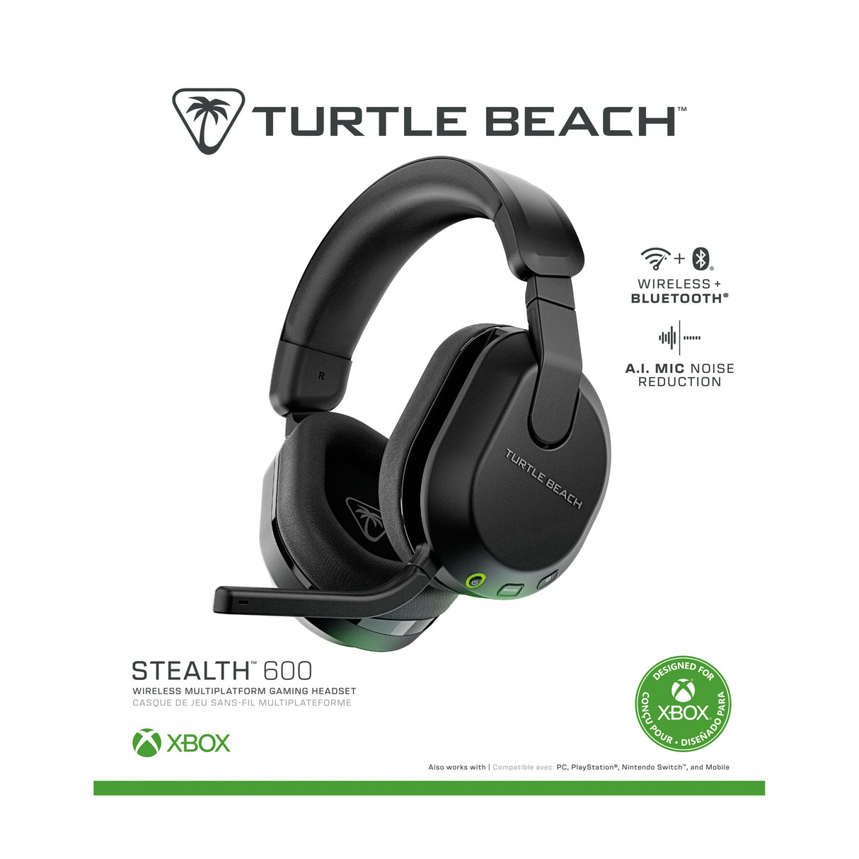 Turtle Beach Stealth 600 Gen 3 Headset Trådløs Spil Bluetooth Sort