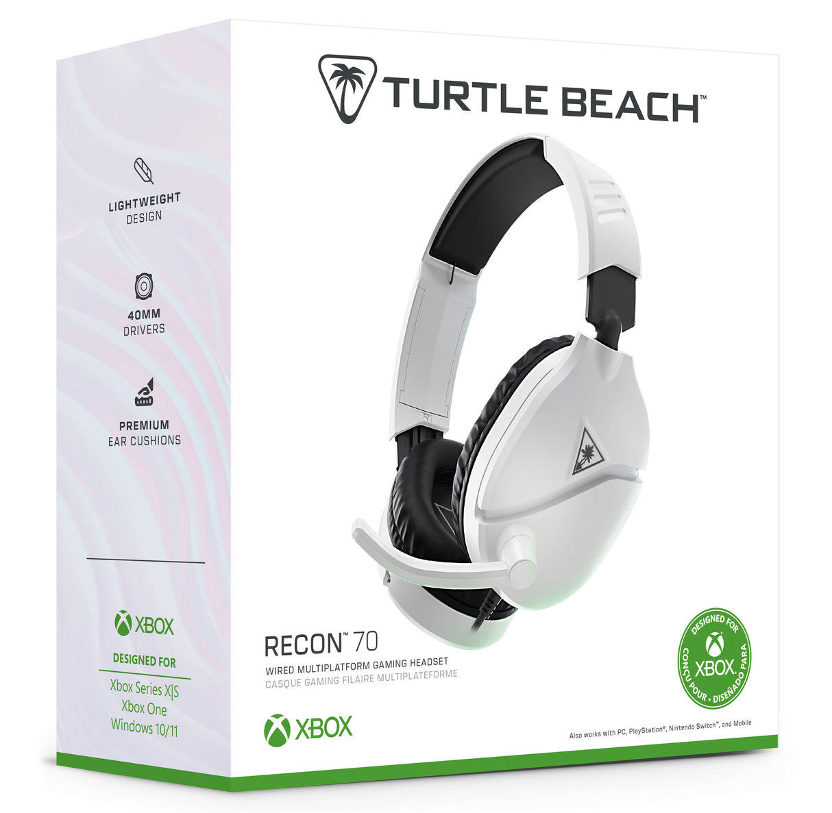 Turtle Beach Recon 70 Headset Ledningsført Spil Hvid